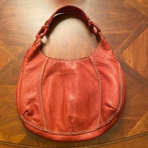 Authentic Lucky Brand Vintage Genuine Pebble Leather Hand Bag Shoulder Purse